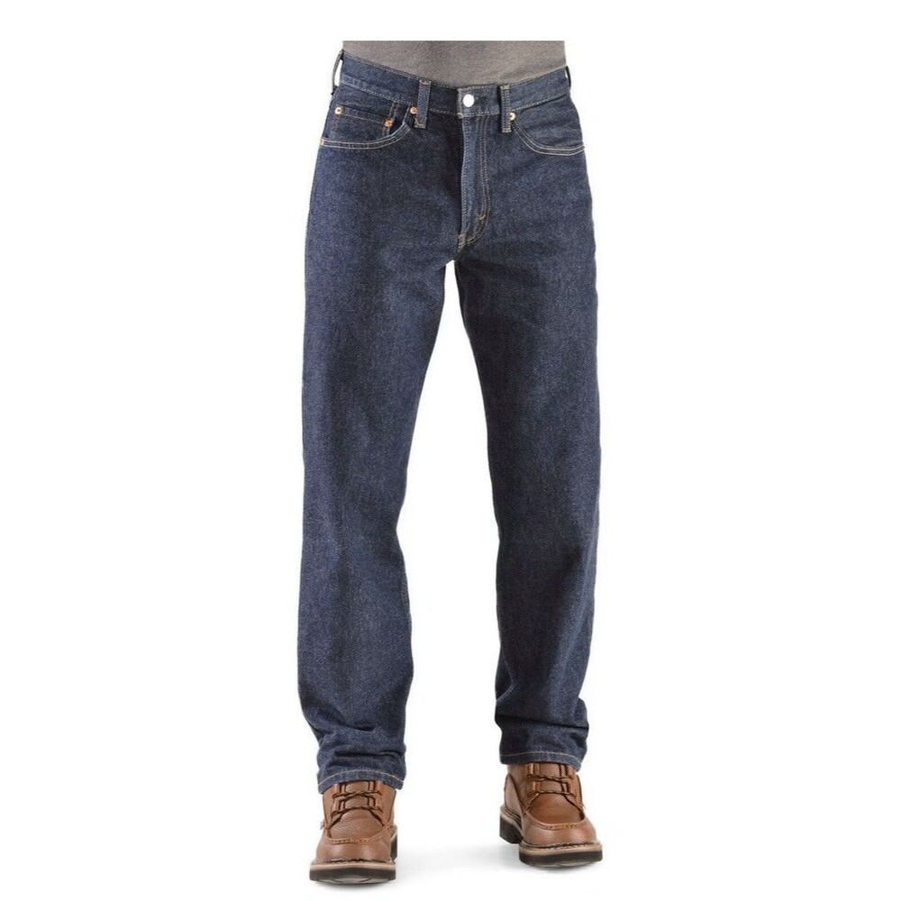 Levi's 550 Relaxed Fit Tapered Men's Jeans 38x32 Dark Wash EUC 2022 Cotton 00550